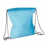 Mochila de cuerdas non-woven de colores con cuerdas negras 75 g/m2 color azul claro