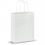 Bolsa de papel pequeña con certificación FSC hecha en EU 90 g/m2 color blanco