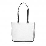 Bolsa de non-woven laminado de colores con los lados en blanco color blanco tercera vista