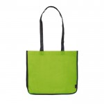 Bolsa de non-woven laminado de colores con los lados en blanco color verde segunda vista