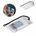 Funda para el móvil y documentaciones resistente al agua con lanyard color transparente segunda vista