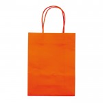 Bolsa de papel kraft de colores pequeña para regalo 120 g/m2 color naranja segunda vista