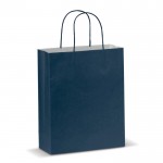 Bolsa de papel kraft de colores mediana para regalo 120 g/m2 color azul oscuro