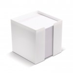 Cubo de 800 hojas blancas para notas en caja de plástico 10x10x10cm color blanco