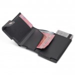 Portatarjetas de aluminio con botón para sacar 6 tarjetas color negro segunda vista