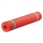 Esterilla de yoga de 4mm de grosor con bolsa para transporte color rojo segunda vista