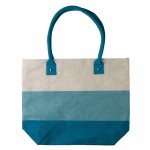 Bolsa de yute con diseño de color en degradado 340 g/m2 color azul tercera vista