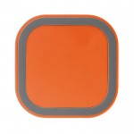 Cargador inalámbrico cuadrado en distintos colores vibrantes 5W color naranja segunda vista