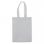 Bolsa pequeña de non-woven laminado mate con asas a juego 105 g/m2 color blanco segunda vista