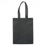 Bolsa pequeña de non-woven laminado mate con asas a juego 105 g/m2 color negro segunda vista