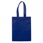 Bolsa pequeña de non-woven laminado mate con asas a juego 105 g/m2 color azul oscuro segunda vista