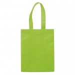 Bolsa pequeña de non-woven laminado mate con asas a juego 105 g/m2 color verde lima segunda vista