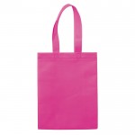 Bolsa pequeña de non-woven laminado mate con asas a juego 105 g/m2 color rosa segunda vista