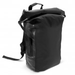 Mochila roll-top impermeable con tirantes acolchados 25L color negro