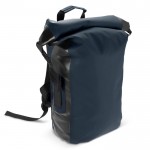 Mochila roll-top impermeable con tirantes acolchados 25L color azul oscuro