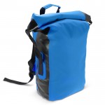 Mochila roll-top impermeable con tirantes acolchados 25L color azul