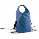 Mochilla roll-top resistente al agua con bolsillo frontal 22L color azul