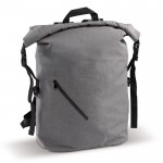 Mochilla roll-top resistente al agua con bolsillo frontal 22L color gris tercera vista