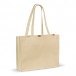 Bolsa de algodón con certificación OEKO-TEX con fuelle 280 g/m2 color beige