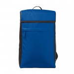 Mochila nevera isotérmica rectangular para hasta 6 latas grandes color azul segunda vista