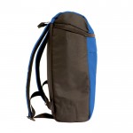 Mochila nevera isotérmica rectangular para hasta 6 latas grandes color azul tercera vista