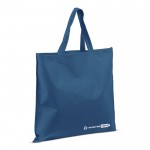 Bolsa ecológica hecha de RPET con asas cortas a juego 100 g/m2 color azul oscuro