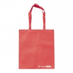 Bolsa ecológica hecha de RPET con asas cortas a juego 100 g/m2 color rojo segunda vista