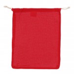 Bolsa reutilizable de algodón para frutas y verduras 25x30 cm color rojo