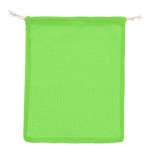 Bolsa reutilizable de algodón para frutas y verduras 25x30 cm color verde lima