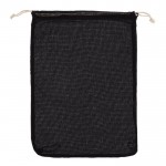 Bolsa reutilizable de algodón para frutas y verduras 30x40 cm color negro segunda vista