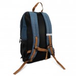 Mochila para portátil de RPET con detalles reflectantes 17'' color azul oscuro tercera vista