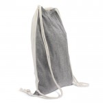 Mochila de cuerdas de algodón reciclado bicolor 140 g/m2 color gris septima vista