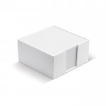 Cubo de 320 hojas blancas para notas en cubo de plástico 10x10x5 cm color blanco