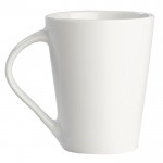 Taza de porcelana blanca con asa triangular de 270ml color blanco segunda vista