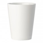 Taza de porcelana blanca con asa triangular de 270ml color blanco tercera vista