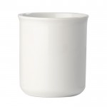 Taza de porcelana blanca con borde redondo y capacidad de 280ml color blanco tercera vista