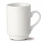 Taza de porcelana blanca apliable con capacidad de 160ml color blanco