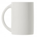 Taza blanca de porcelana con asa de medio circulo 300ml color blanco cuarta vista