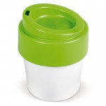 Vaso take away con tapa de color hecho en EU y 100% reciclable 240ml color verde claro