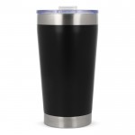 Vaso térmico take away de cerámica con detalles plateados 500ml color negro quinta vista