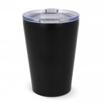 Vaso take away de doble pared hecho de cerámica 300ml color negro