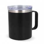 Taza take away de cerámica con asa para fácil transporte 350ml color negro