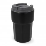 Vaso take away de acero inoxidable con tapa de silicona 350ml color negro