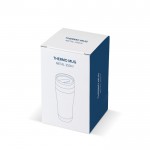 Vaso doble pared de acero inoxidable con asa para transporte 350ml color plateado sexta vista