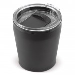 Vaso de acero inoxidable de doble pared apto para cafeteras 180ml color negro