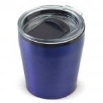 Vaso de acero inoxidable de doble pared apto para cafeteras 180ml color azul oscuro