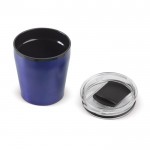 Vaso de acero inoxidable de doble pared apto para cafeteras 180ml color azul oscuro segunda vista