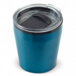 Vaso de acero inoxidable de doble pared apto para cafeteras 180ml color azul claro