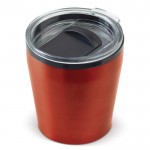 Vaso de acero inoxidable de doble pared apto para cafeteras 180ml color rojo oscuro