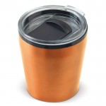 Vaso de acero inoxidable de doble pared apto para cafeteras 180ml color naranja